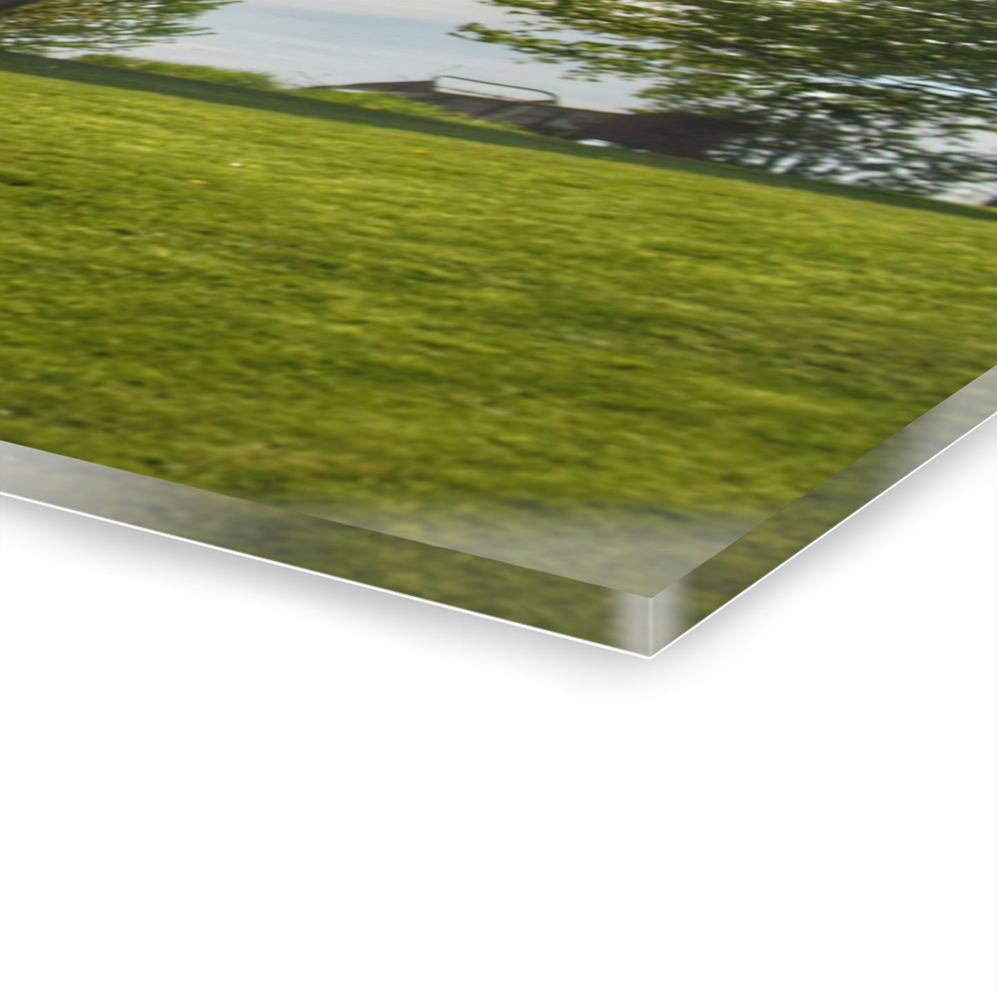 U R There Photography Mertz Road Quilted Red Rustic Farmhouse Acrylic Wall Print