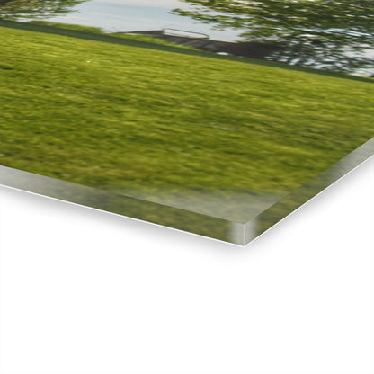 U R There Photography Mertz Road Quilted Red Rustic Farmhouse Acrylic Wall Print