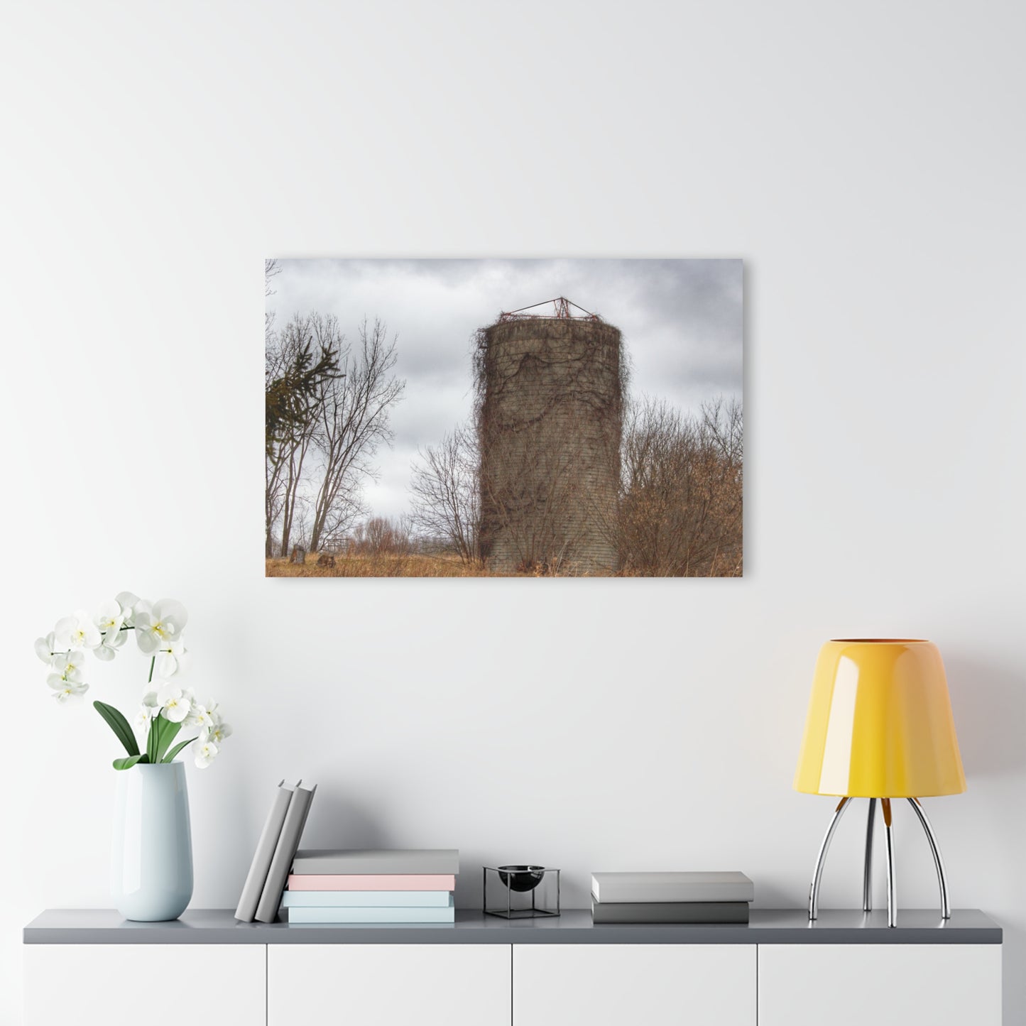 U R There Photography West Barnes Lake Silo Rustic Farmhouse Acrylic Wall Print