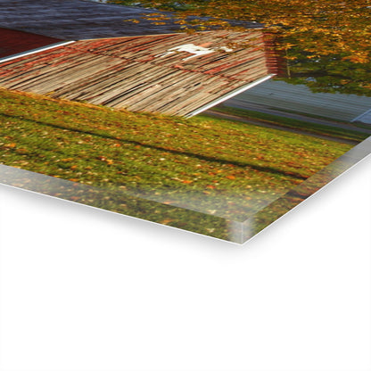 U R There Photography Marlette Road Fall Red Rustic Farmhouse Acrylic Wall Print