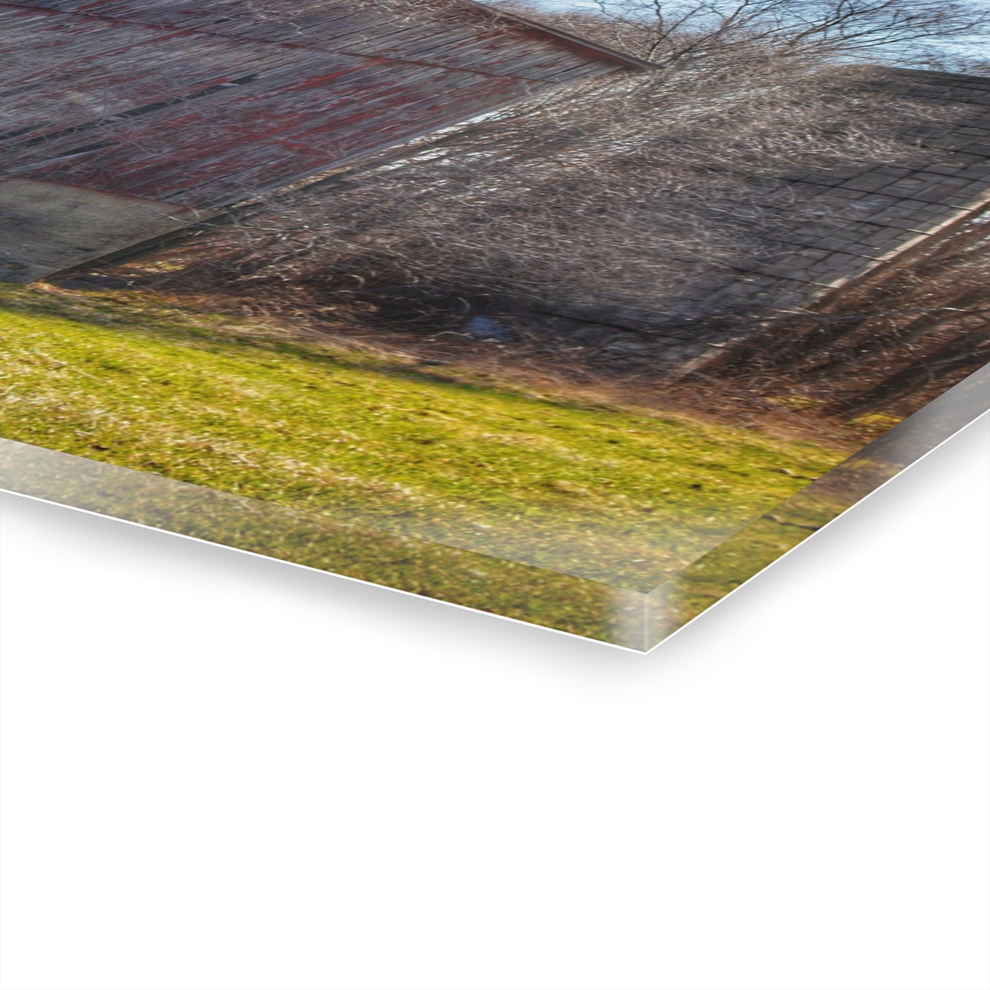 U R There Photography M-15 Red Rustic Farmhouse Acrylic Wall Print