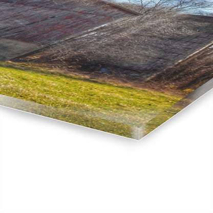 U R There Photography M-15 Red Rustic Farmhouse Acrylic Wall Print