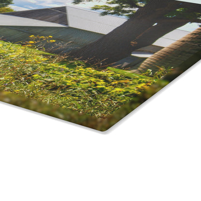 U R There Photography Hough Road Greys Rustic Farmhouse Tempered-Glass Cutting Board