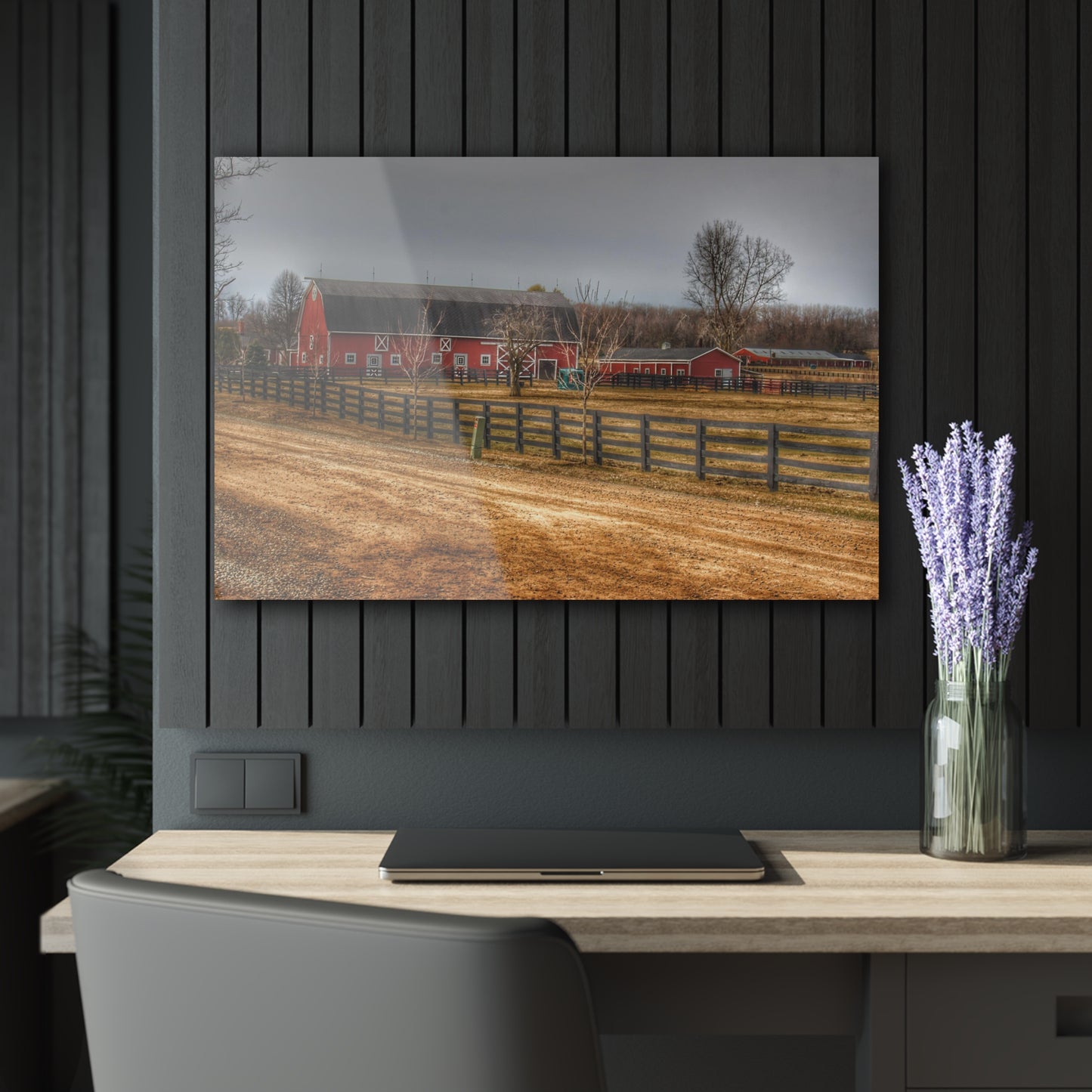 U R There Photography Barber Road Farm II Rustic Farmhouse Acrylic Wall Print