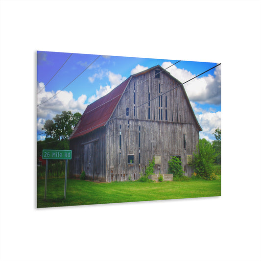 U R There Photography Schoenherr Road Grey II Rustic Farmhouse Acrylic Wall Print