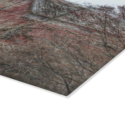 U R There Photography Morris Road Hidden Rustic Farmhouse Tempered-Glass Cutting Board