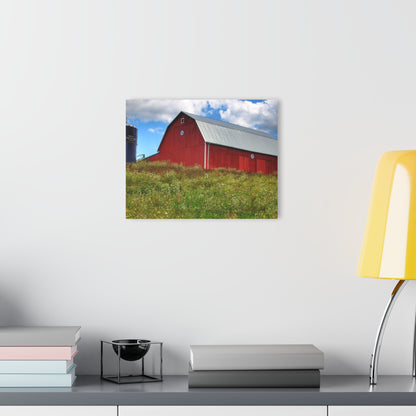 U R There Photography South Henderson Road Hilltop Red III Rustic Farmhouse Acrylic Wall Print