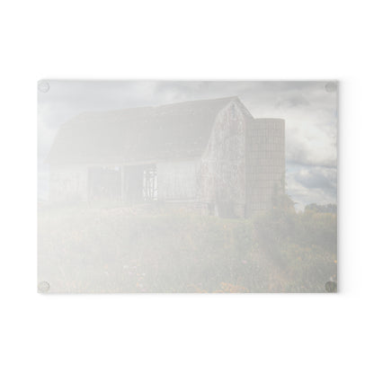 U R There Photography Castle Road White Rustic Farmhouse Tempered-Glass Cutting Board