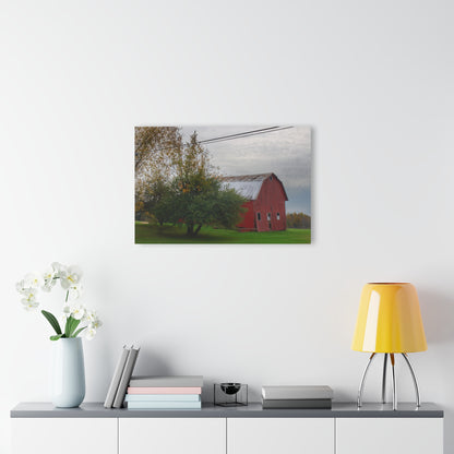 U R There Photography Perry Road Tilted Red Rustic Farmhouse Acrylic Wall Print