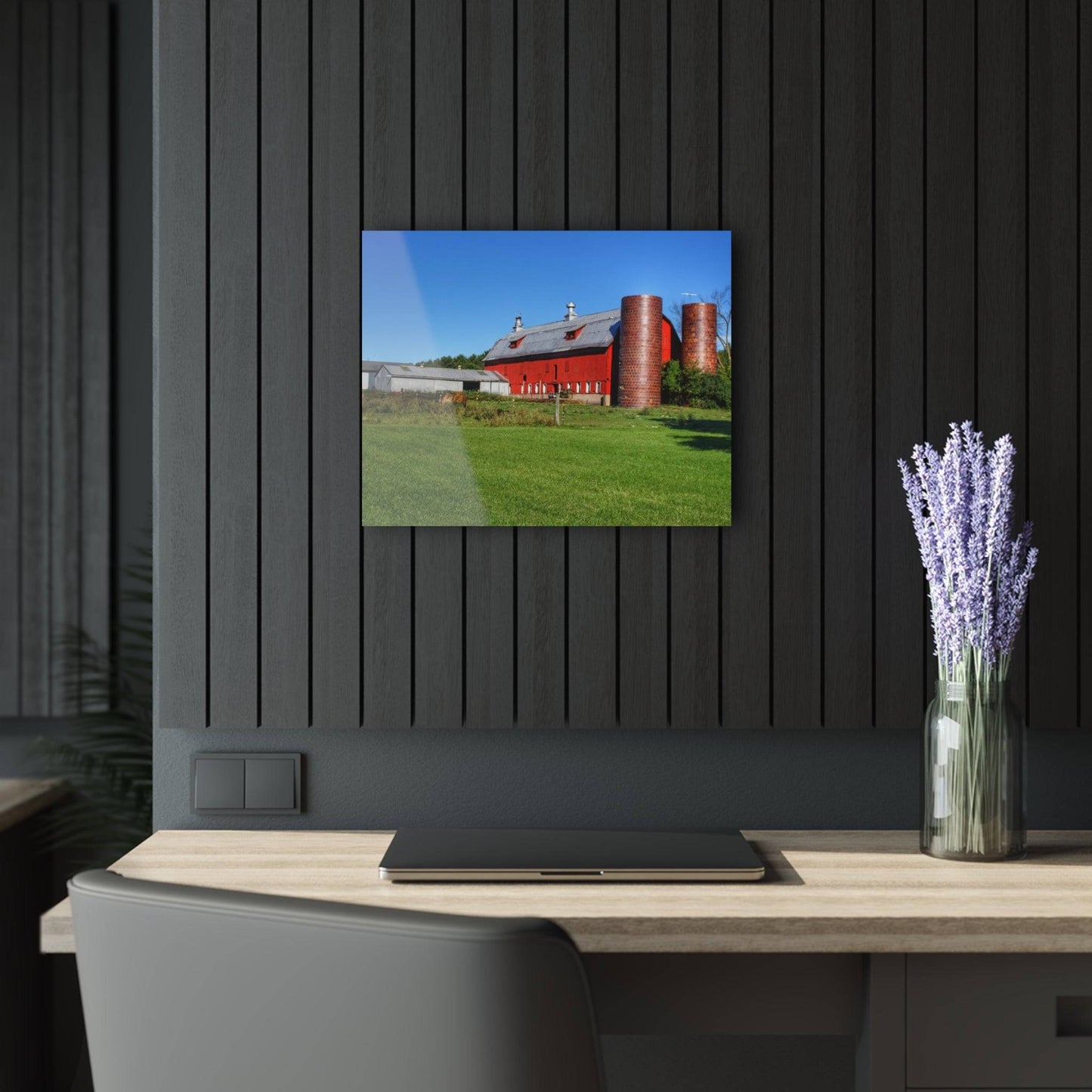 Barn Boutique Modern Farmhouse Acrylic Wall Print| Baldwin Red II