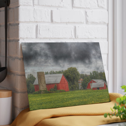 U R There Photography Kingston Road Trio I Rustic Farmhouse Tempered-Glass Cutting Board