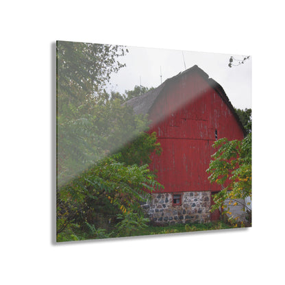 U R There Photography Brown Road Hidden Red II Rustic Farmhouse Acrylic Wall Print