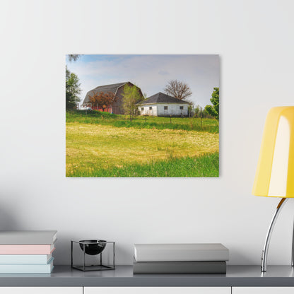 U R There Photography Colwood Hidden Red and Little White Rustic Farmhouse Acrylic Wall Print