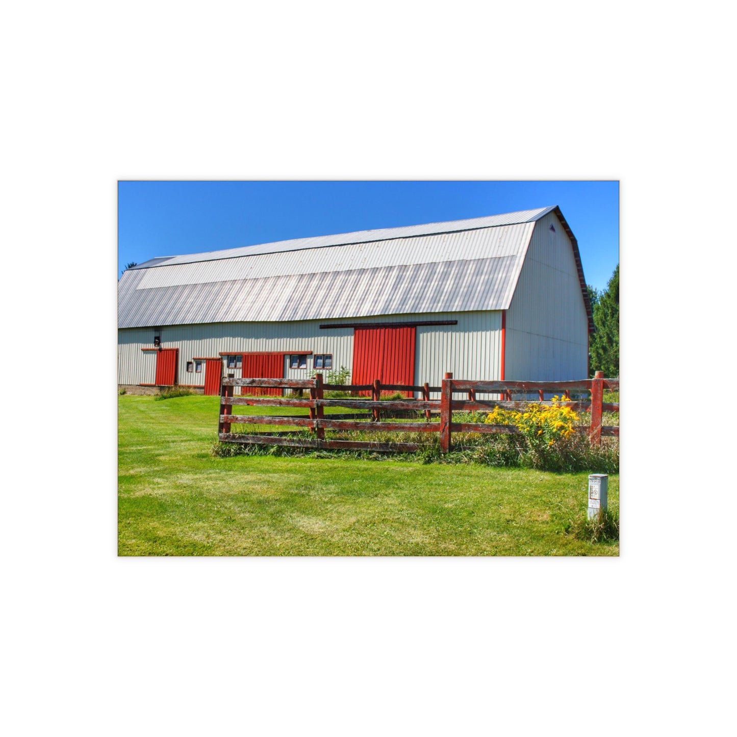 U R There Photography Bishop Road Beyond the Fence Rustic Farmhouse Decorative Ceramic Tile