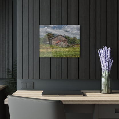 U R There Photography Millington Road Grey Horse Barn Rustic Farmhouse Acrylic Wall Print