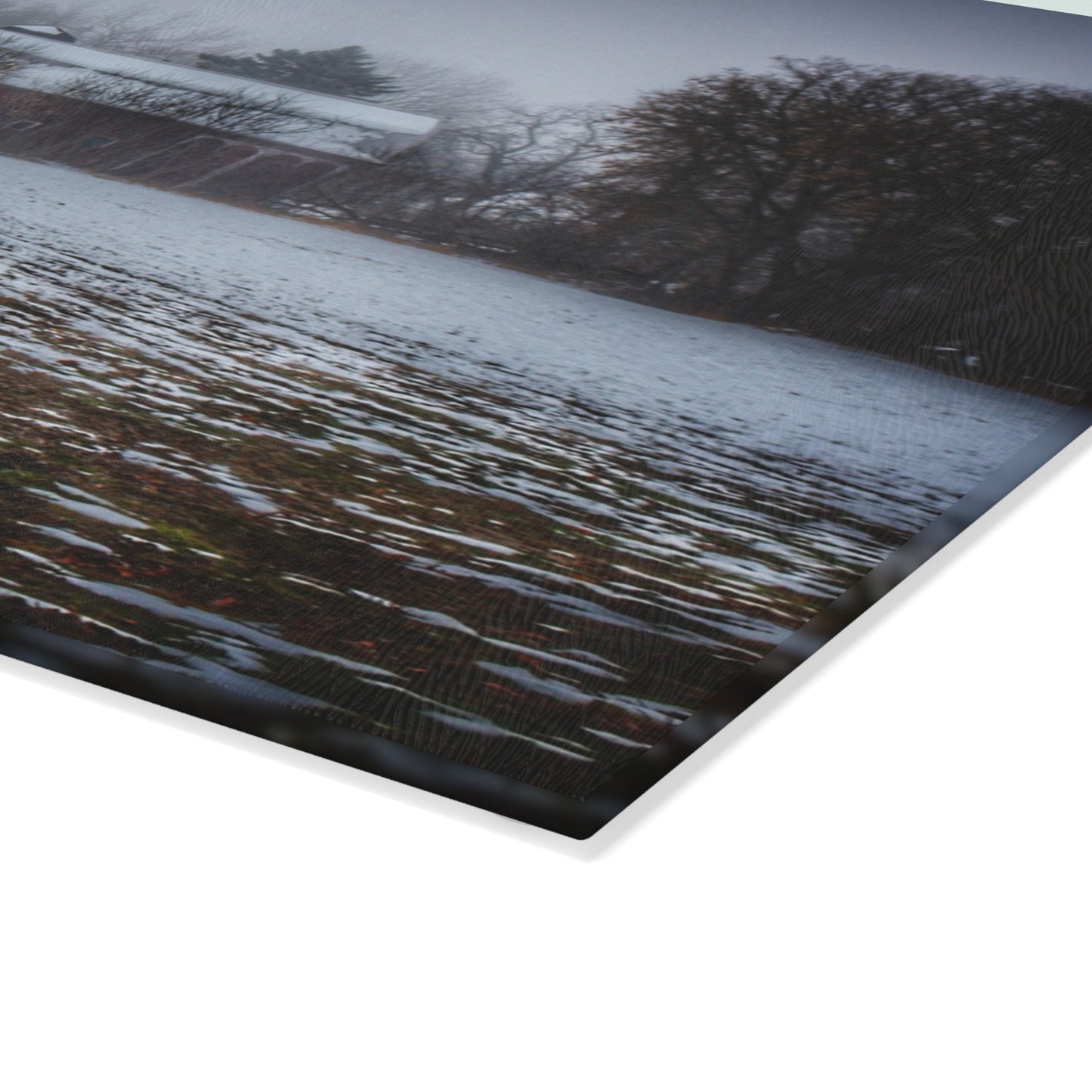 U R There Photography Holmes Road Red III Rustic Farmhouse Tempered-Glass Cutting Board