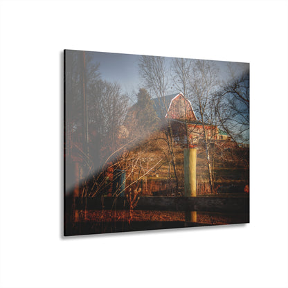 U R There Photography Marathon Road Hillside Red II Rustic Farmhouse Acrylic Wall Print