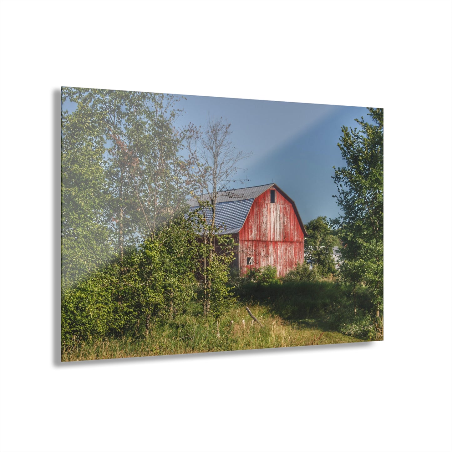 U R There Photography Columbiaville Red in Summer I Rustic Farmhouse Acrylic Wall Print