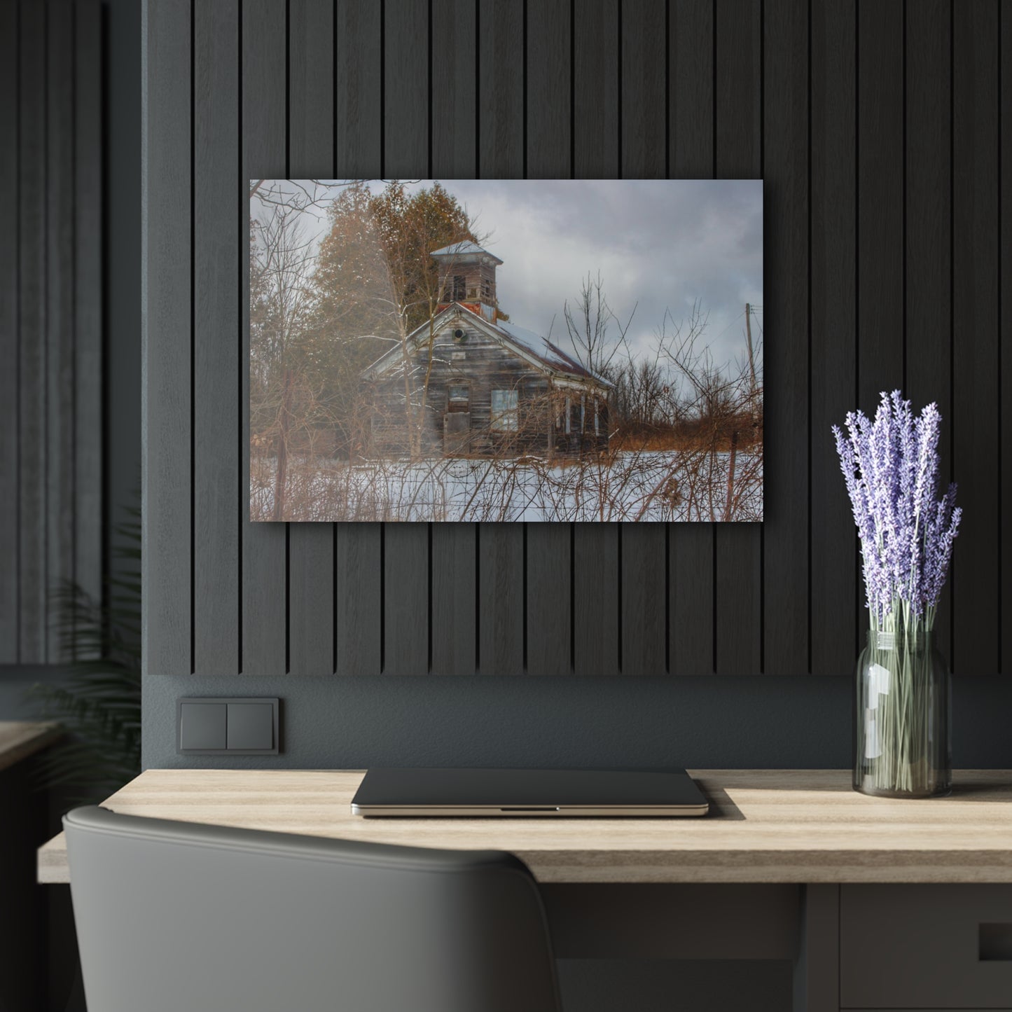 U R There Photography Vermilya Schoolhouse II Rustic Farmhouse Acrylic Wall Print