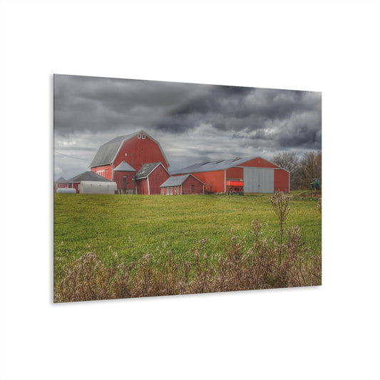 U R There Photography Castle Road Reds Rustic Farmhouse Acrylic Wall Print