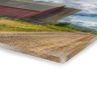 U R There Photography Haines Road Red Rustic Farmhouse Acrylic Wall Print