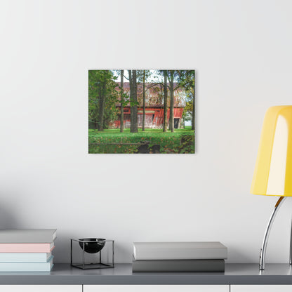 U R There Photography LeValley Falling Red Rustic Farmhouse Acrylic Wall Print