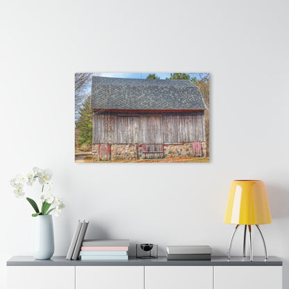 U R There Photography Leix Road Stone Red Rustic Farmhouse Acrylic Wall Print