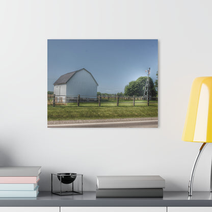 U R There Photography M-90 White and Windmill I Rustic Farmhouse Acrylic Wall Print