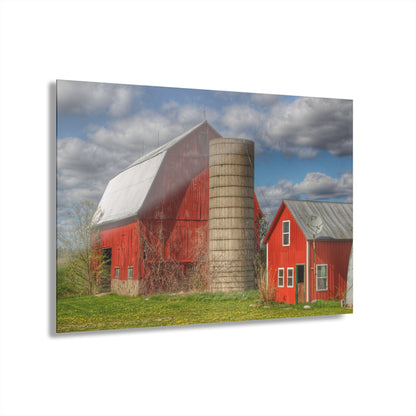 U R There Photography McDowell Road Reds I Rustic Farmhouse Acrylic Wall Print