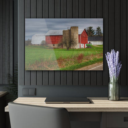 U R There Photography Fostoria Red III Rustic Farmhouse Acrylic Wall Print
