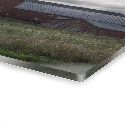 U R There Photography Glover Road Reds Rustic Farmhouse Acrylic Wall Print