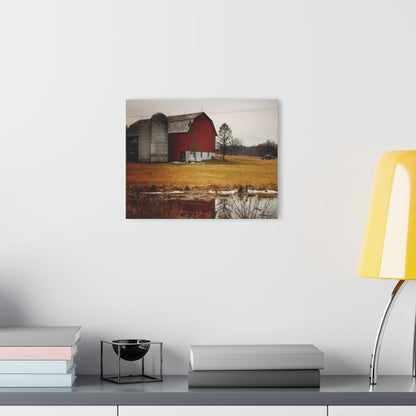 U R There Photography Havens Road Red Rustic Farmhouse Acrylic Wall Print
