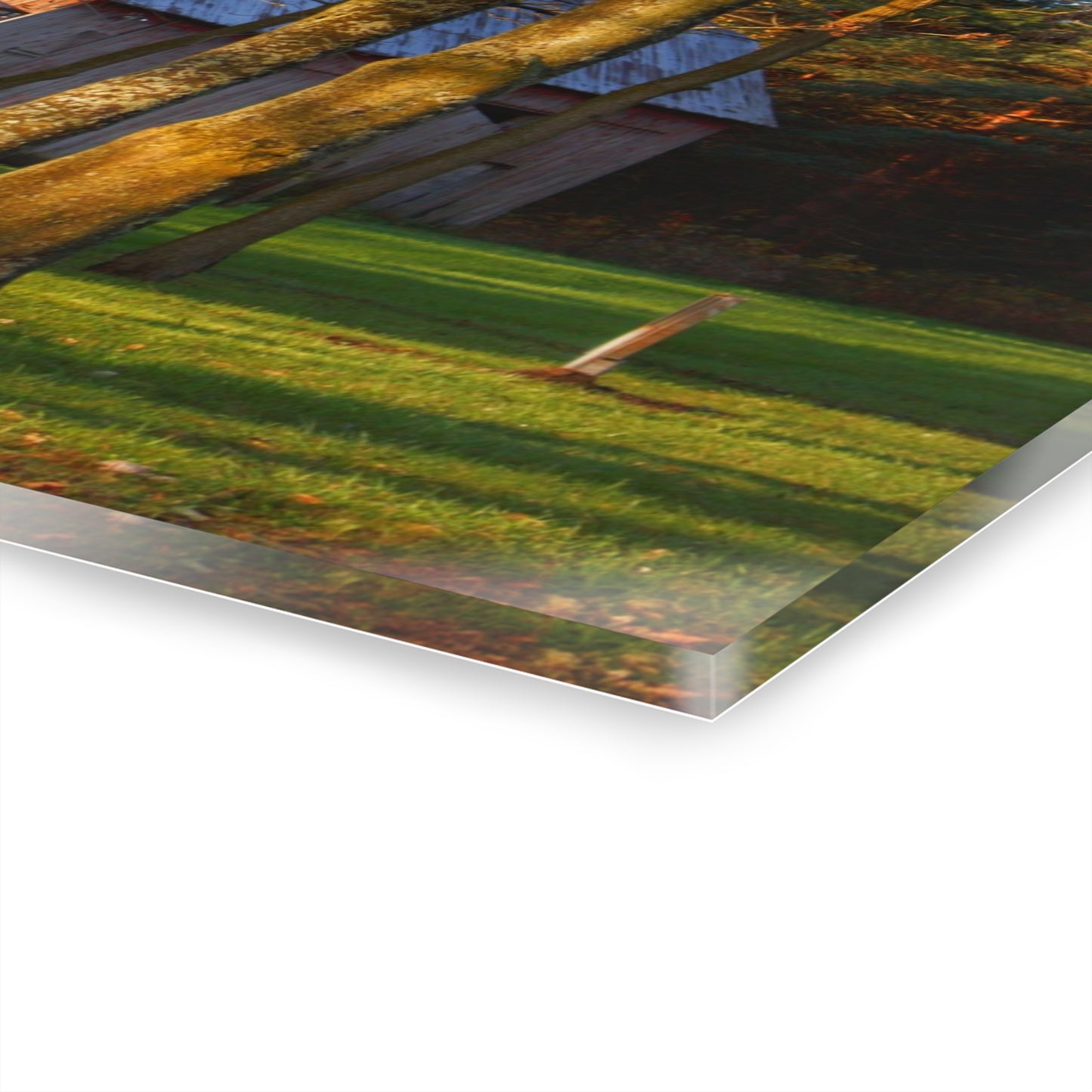 U R There Photography Hunters Creek Hidden Red Rustic Farmhouse Acrylic Wall Print