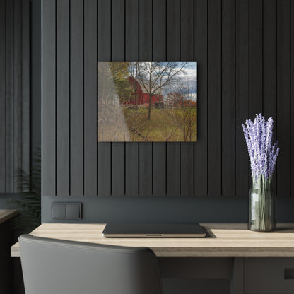 U R There Photography Laur Road Hidden Red Rustic Farmhouse Acrylic Wall Print