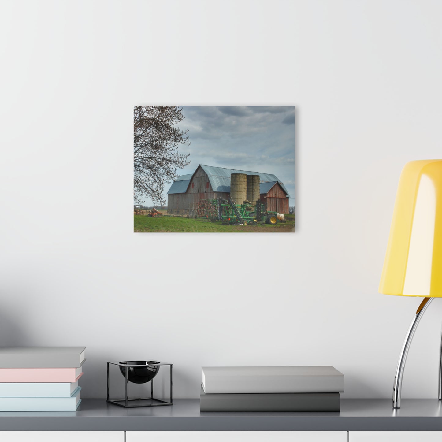 U R There Photography Snover Road Red I Rustic Farmhouse Acrylic Wall Print