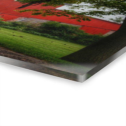 U R There Photography Five Lakes Road Red II Rustic Farmhouse Acrylic Wall Print