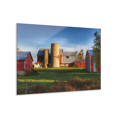 U R There Photography Maynard Road Reds Rustic Farmhouse Acrylic Wall Print