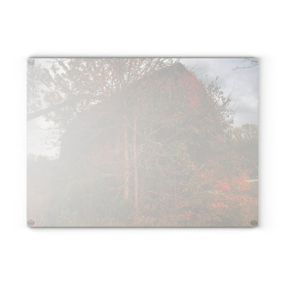 U R There Photography Annie's Barn III Rustic Farmhouse Tempered-Glass Cutting Board
