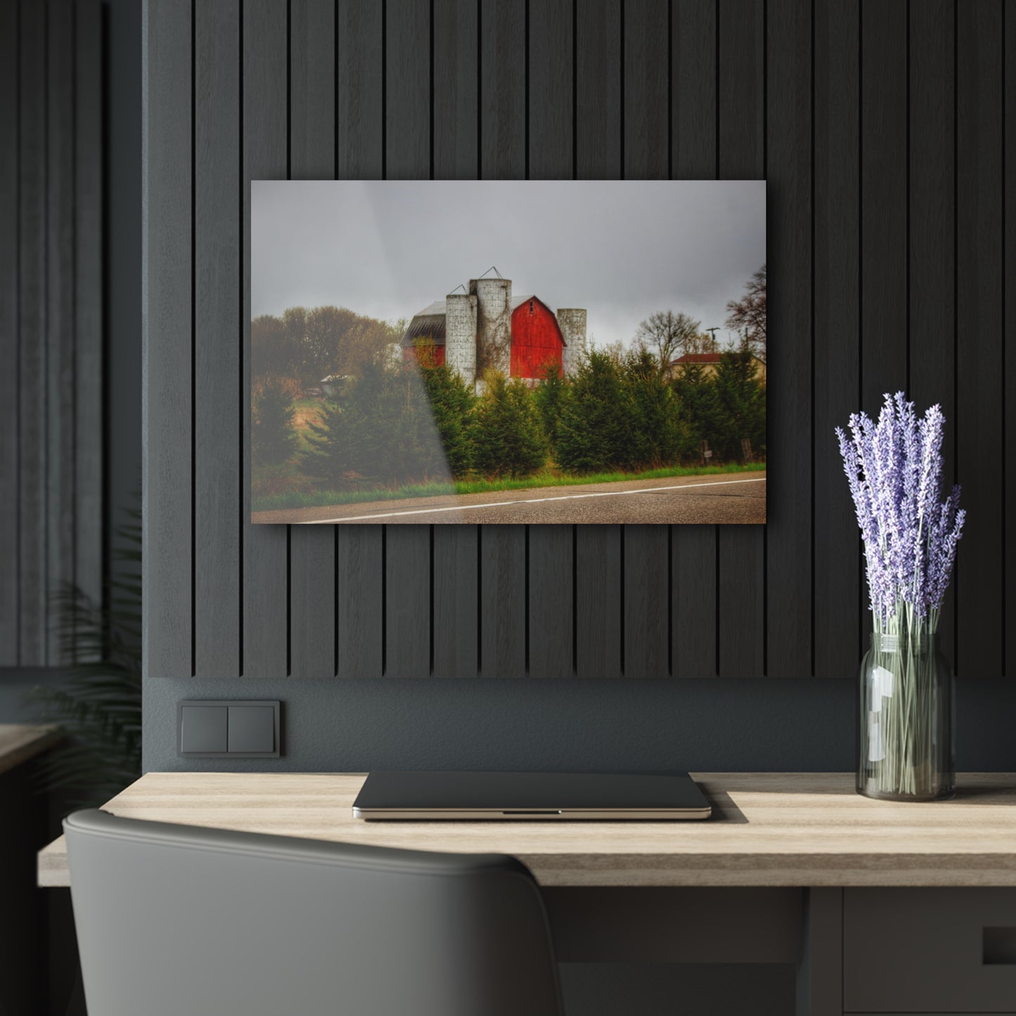 U R There Photography Castle Corner Red II Rustic Farmhouse Acrylic Wall Print