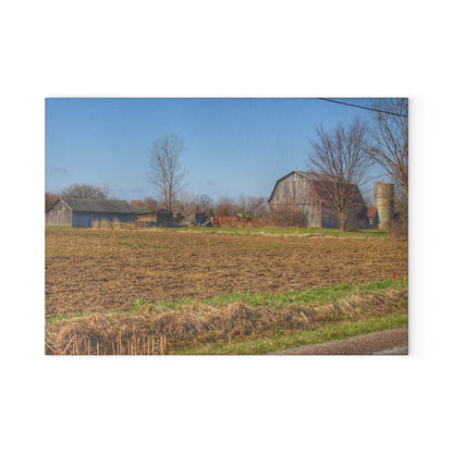 U R There Photography Stanley Road Greys Rustic Farmhouse Tempered-Glass Cutting Board