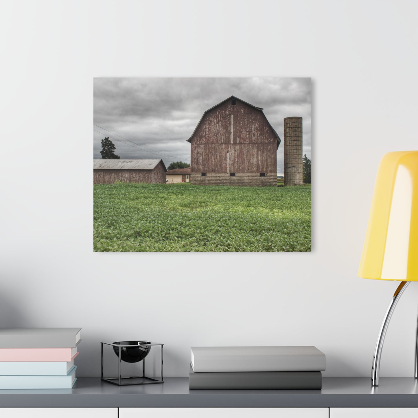 U R There Photography Van Geisen Road Grey Rustic Farmhouse Acrylic Wall Print
