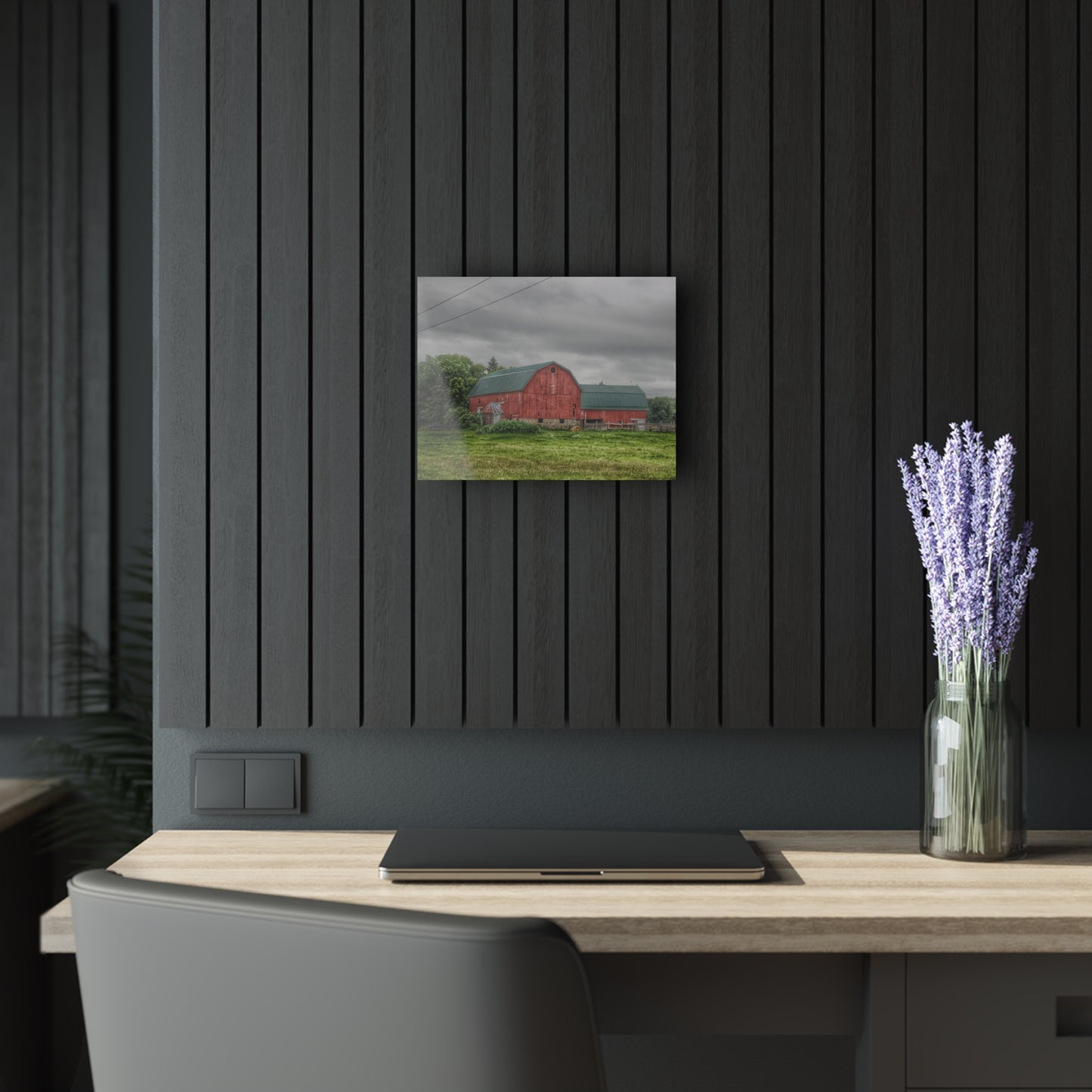 U R There Photography Clifford Road Red I Rustic Farmhouse Acrylic Wall Print