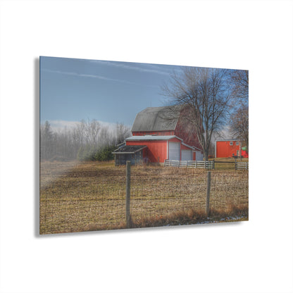 U R There Photography Clifford Road Red II Rustic Farmhouse Acrylic Wall Print