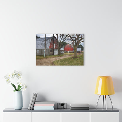 U R There Photography Peck Reds Rustic Farmhouse Acrylic Wall Print