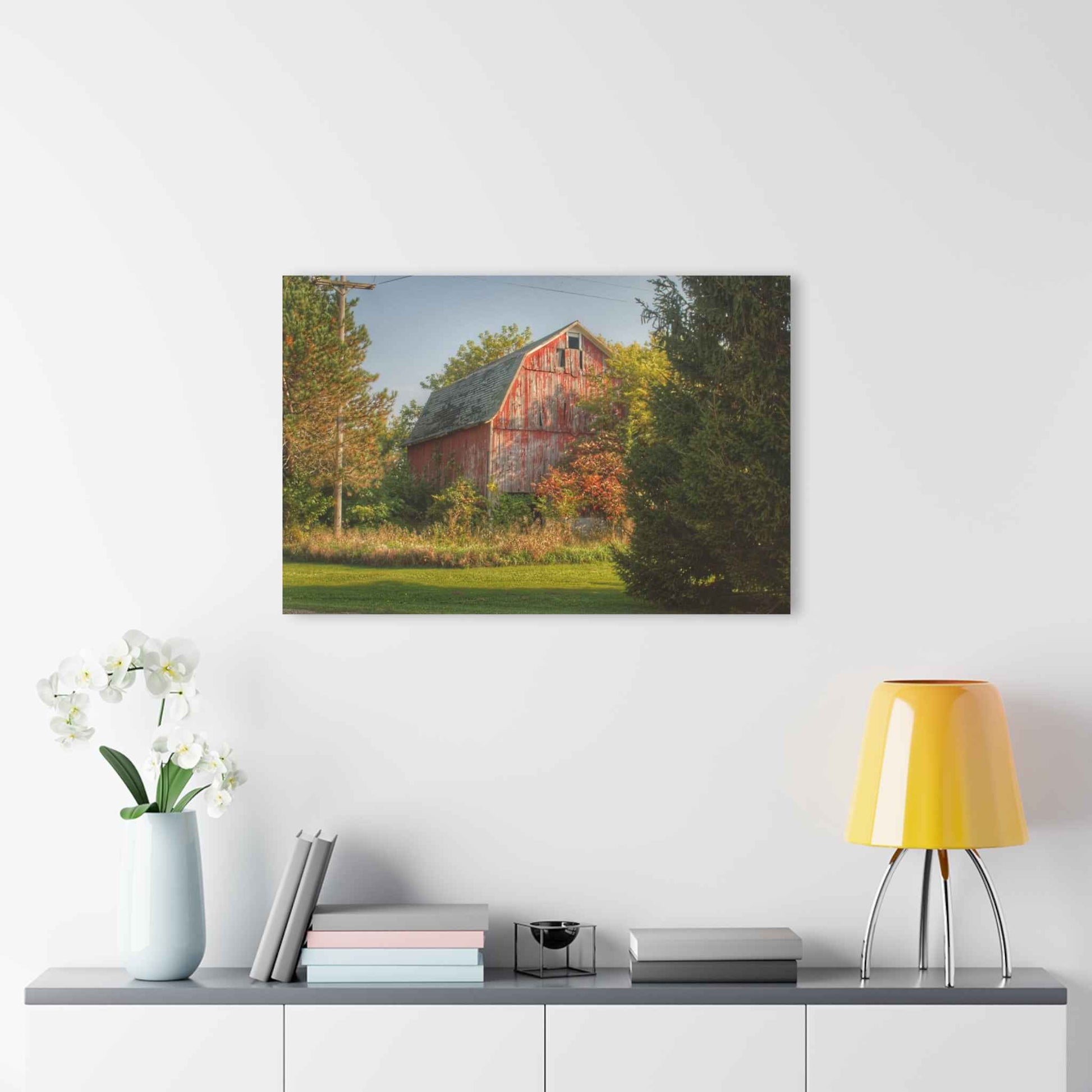 U R There Photography Belle River Red I Rustic Farmhouse Acrylic Wall Print