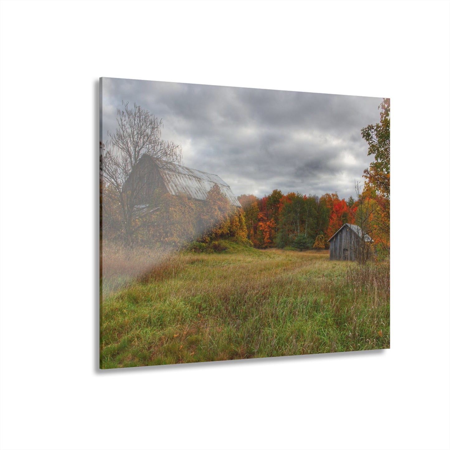 U R There Photography Church Road Grey and Little Grey Rustic Farmhouse Acrylic Wall Print