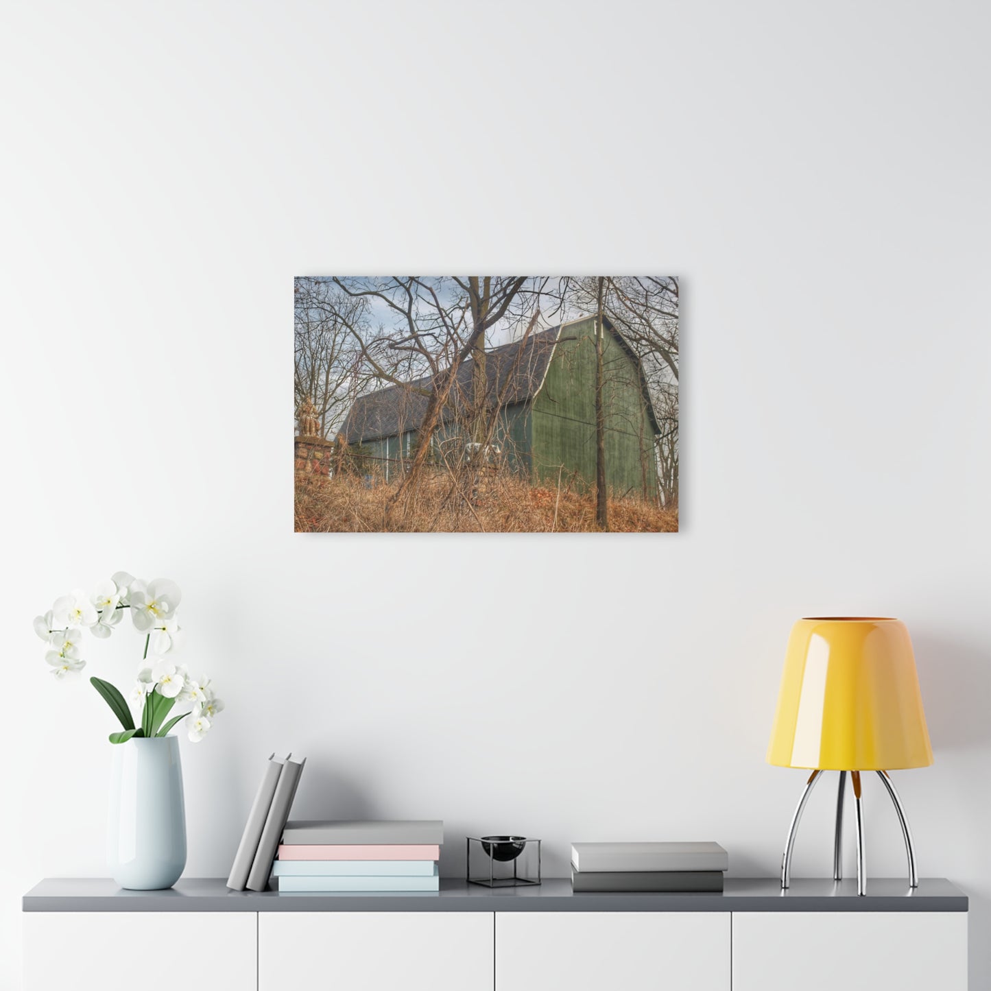 U R There Photography Yale Road Hidden Green Rustic Farmhouse Acrylic Wall Print