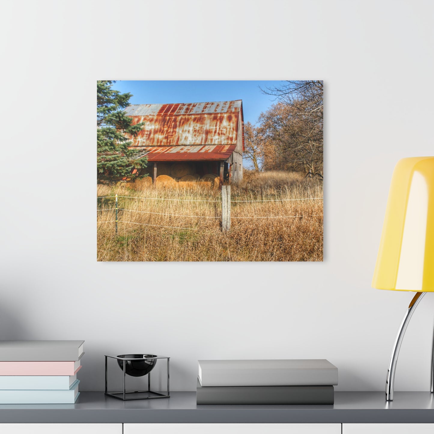 U R There Photography Dodge Road Hay Barn I Rustic Farmhouse Acrylic Wall Print