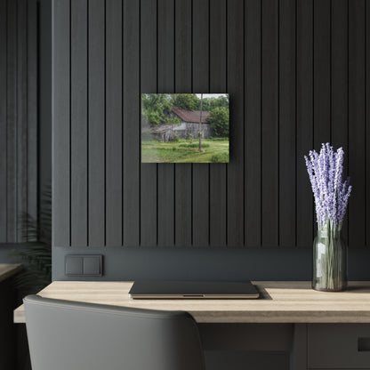 U R There Photography Frankenmuth Grey Saltbox Rustic Farmhouse Acrylic Wall Print