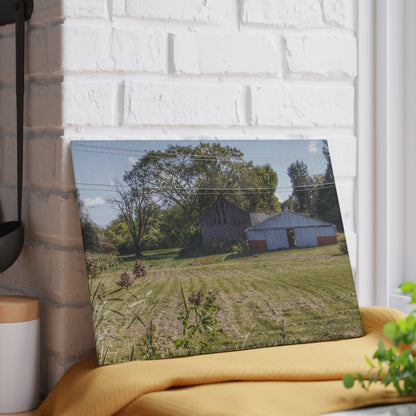 U R There Photography Havens Road Grey Rustic Farmhouse Tempered-Glass Cutting Board